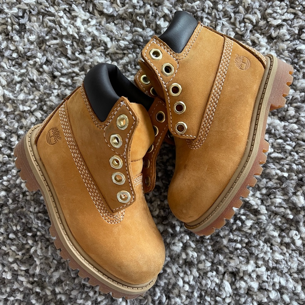Timberland 6 inch Wheat Nubuck Toddler Boots 6